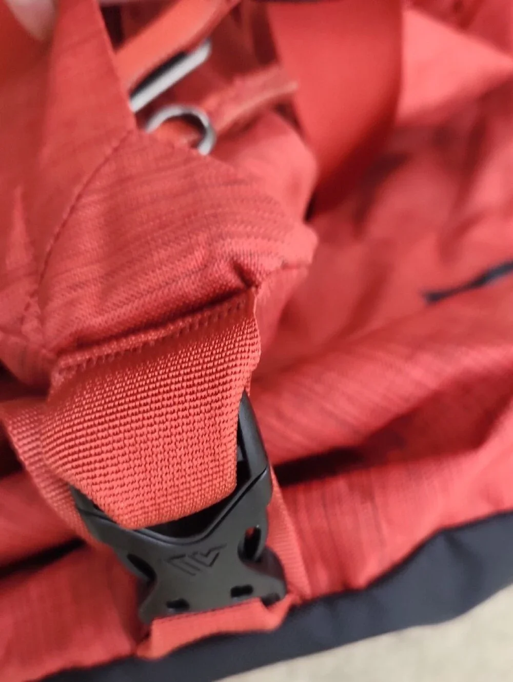 Gregory Red Stash 95 Travel Duffel with Black Accents